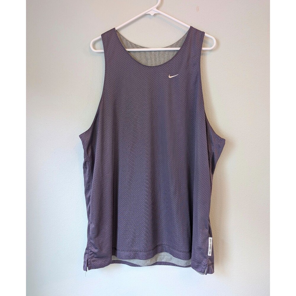 Mens Nike Standard Issue Reversible Basketball Jersey Purple Gray Dq5731 Size XL